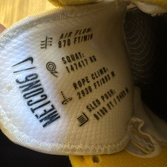 Custom Nike By You ID Metcon 6 White Yellow DA2894-991 Mens Size 15 - Picture 7 of 9